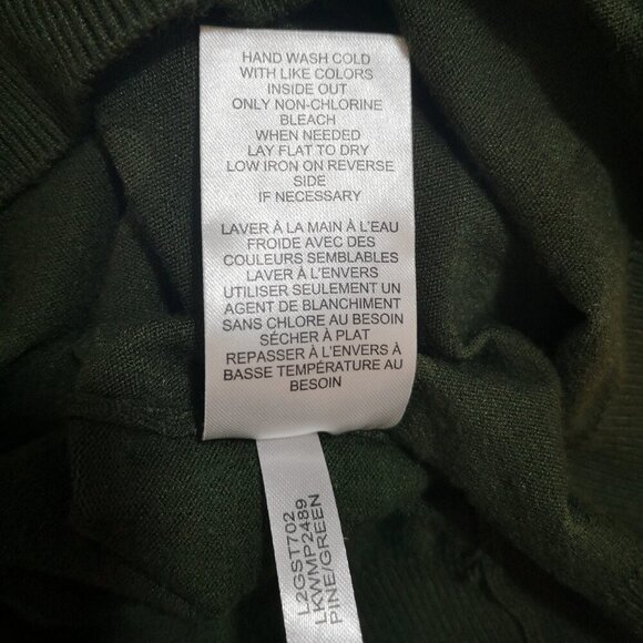 Karl Lagerfeld Ladies Size Large Dark Green Lightweight Sweater - Picture 5 of 9